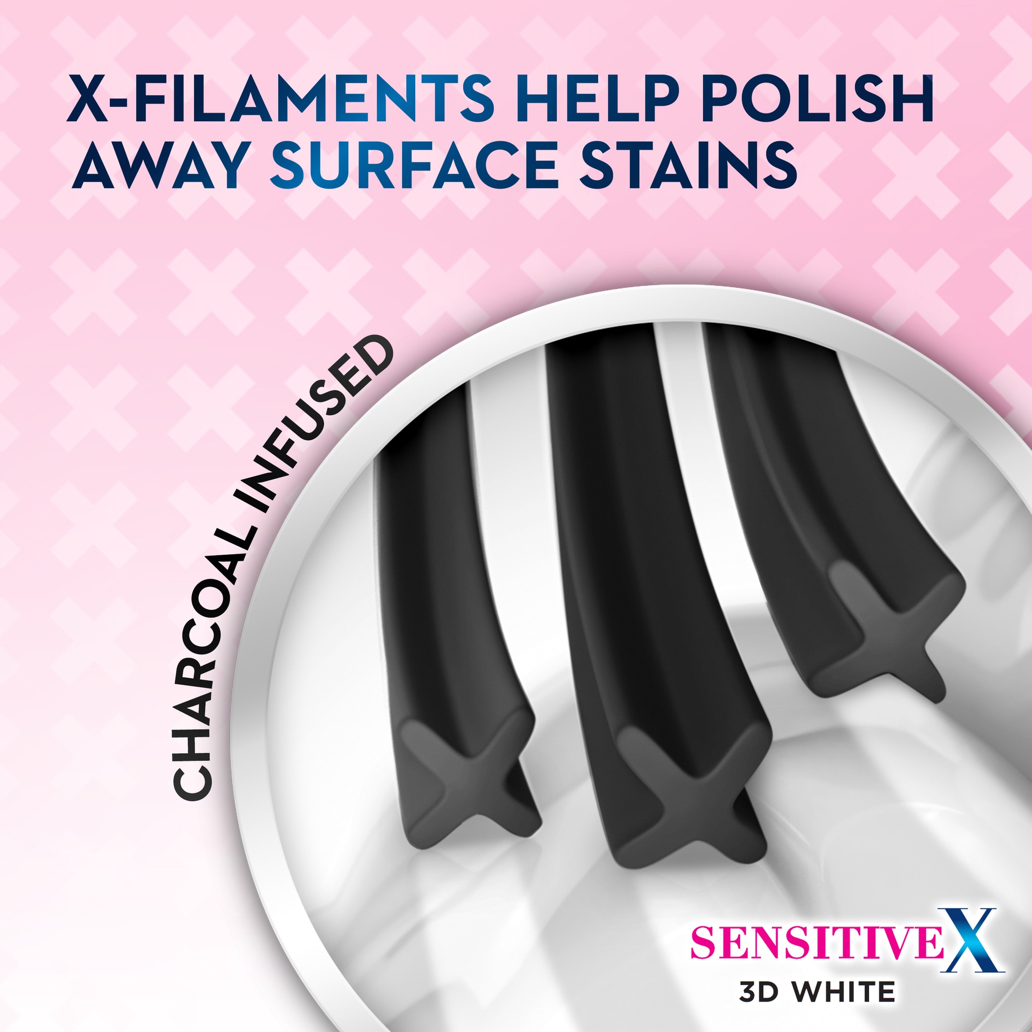 " Oral-B SensitiveX 3D White Charcoal Toothbrush 2s"