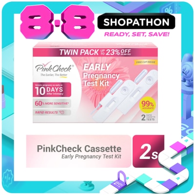 PINKCHECK - Cassette Early Pregnancy Test Kit 2s image
