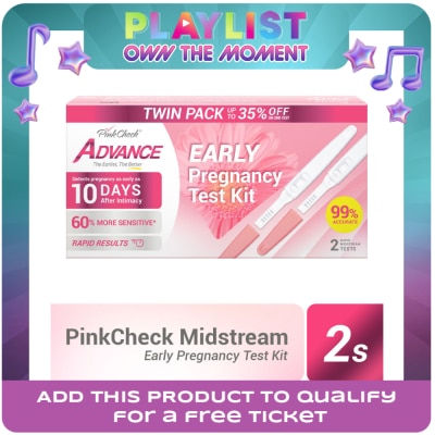 PINKCHECK - Advance Midstream Early Pregnancy Test Kit 2s
