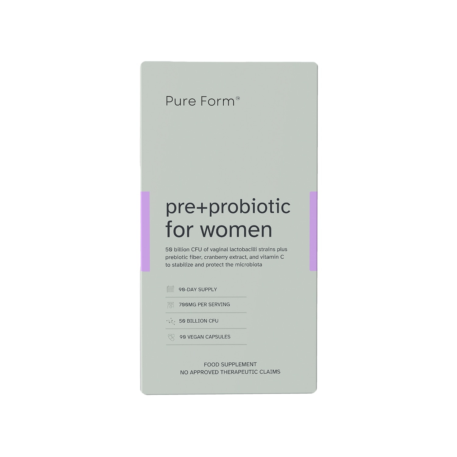 PURE FORM Pre+Probiotic for Gut Health Capsule