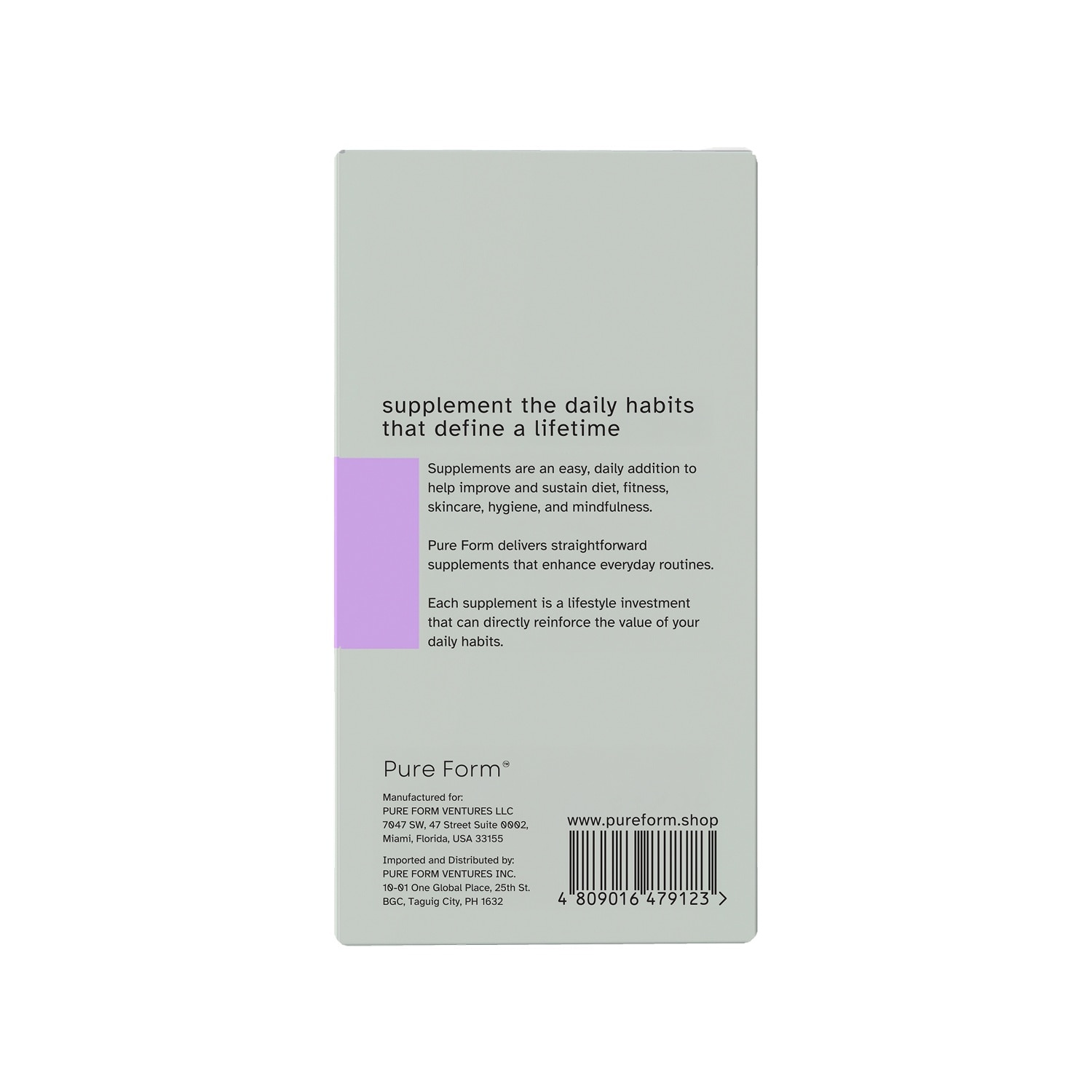PURE FORM Pre+Probiotic for Gut Health Capsule