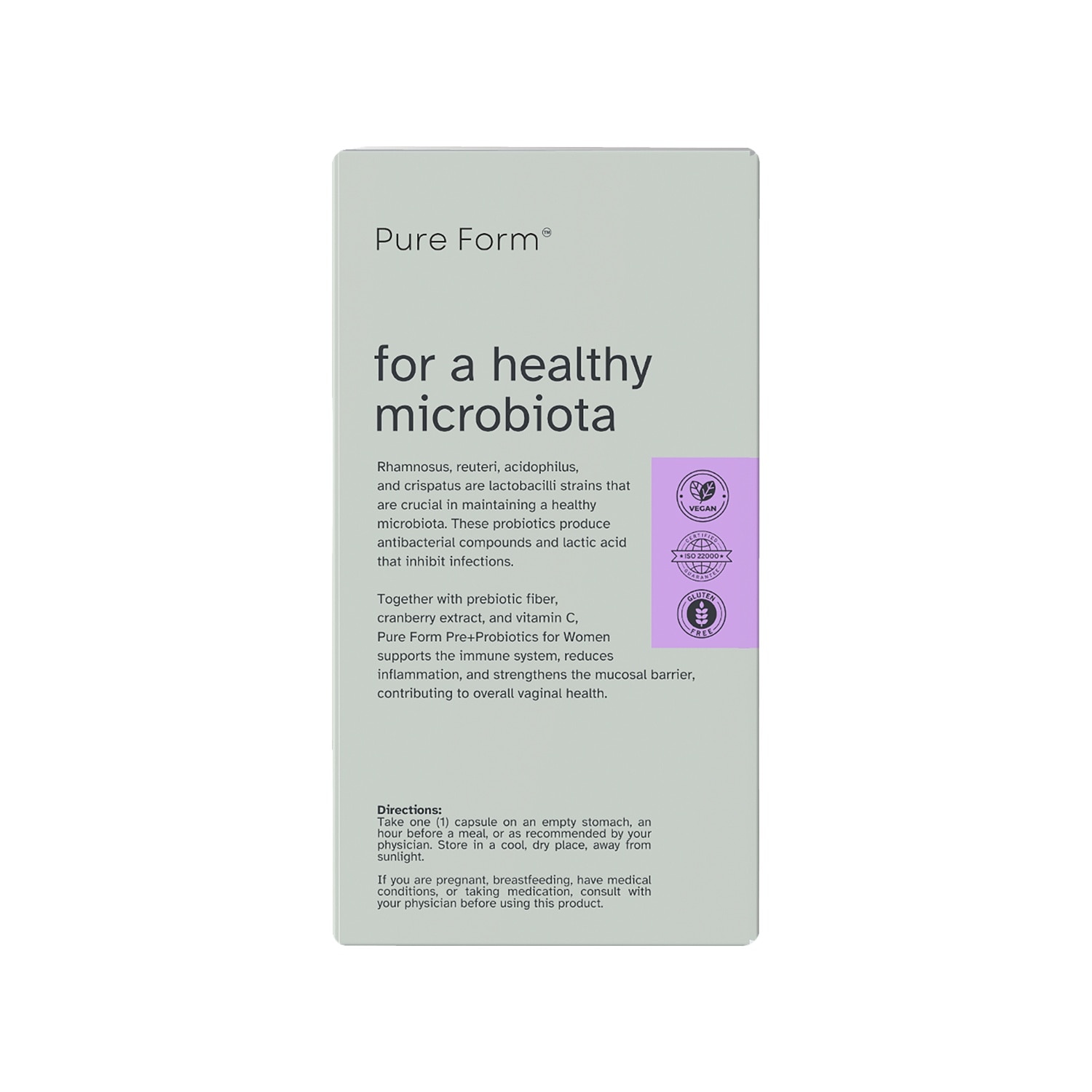 PURE FORM Pre+Probiotic for Gut Health Capsule