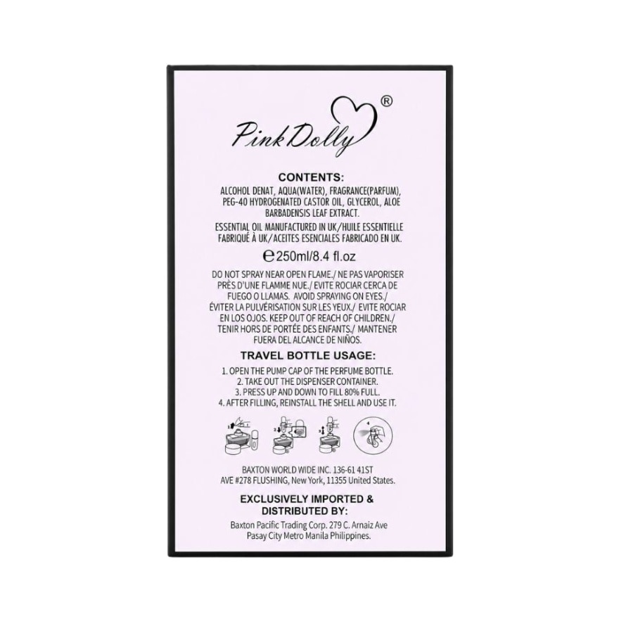 PINK DOLLY Cuddle Bliss Body Mist Gift Set 250ml With Travel Atomizer image