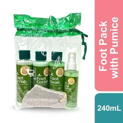 PRETTY SECRET Eucalyptus and Peppermint Foot Pack with Pumice 4 x 120ml