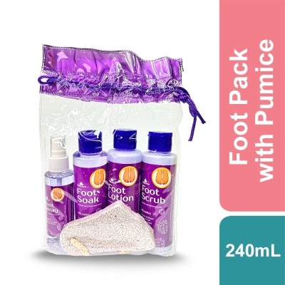 PRETTY SECRET Lavender and Chamomile Foot Pack with Pumice 4 x 120ml