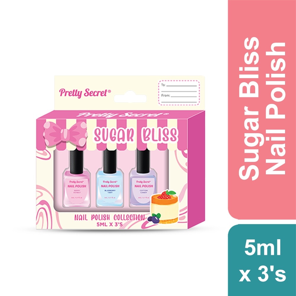 PRETTY SECRET Sugar Bliss Nail Polish 5ml x 3s