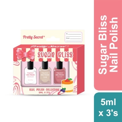 PRETTY SECRET PRETTY SECRET Sugar Bliss Nail Polish 5ml x 3s