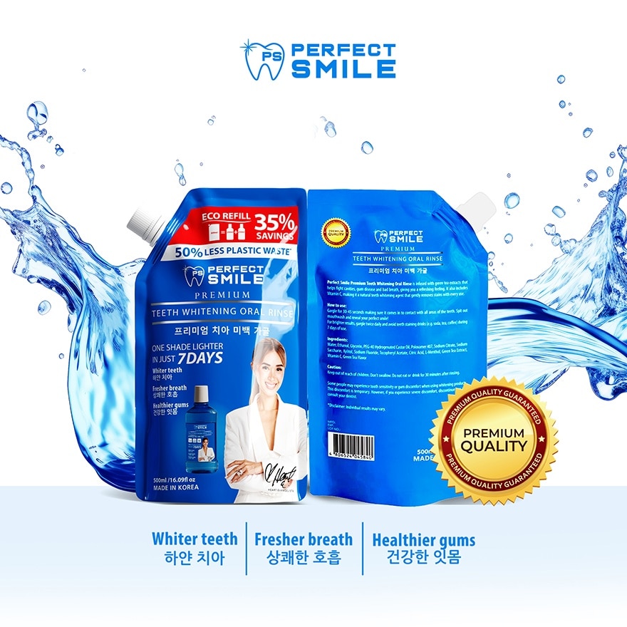 Teeth Whitening Oral Rinse Refill 500ml