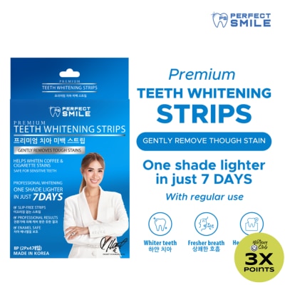 PERFECT SMILE Teeth Whitening Strips 8pcs