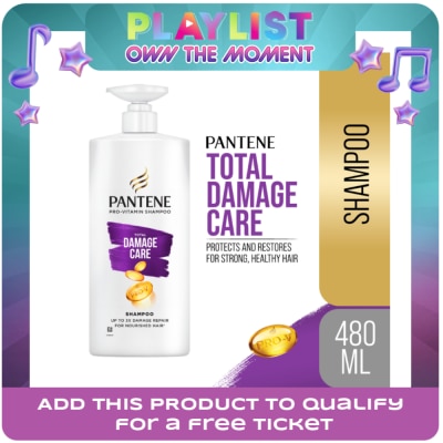 PANTENE - PANTENE Total Damage Care Pro Vitamin Shampoo 450mL (for damaged/frizzy hair)