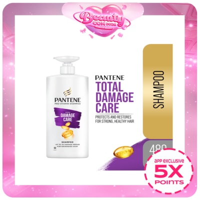 PANTENE - PANTENE Total Damage Care Pro Vitamin Shampoo 450mL (for damaged/frizzy hair)