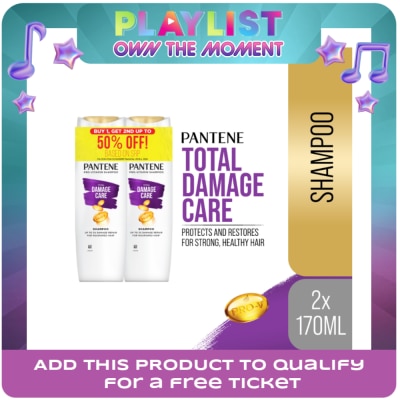 PANTENE - PANTENE PANTENE Shampoo Damage Care 170ml Buy 1 Get the 2nd at 50% Off