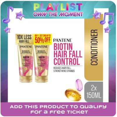PANTENE - PANTENE Conditioner 3 Minute Miracle Biotin Strength 150ml Buy 1 Get the 2nd at 50% Off
