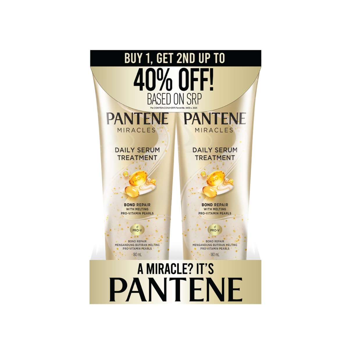 PANTENE Pro-V Miracles Daily Serum Treatment 180ml Bundle