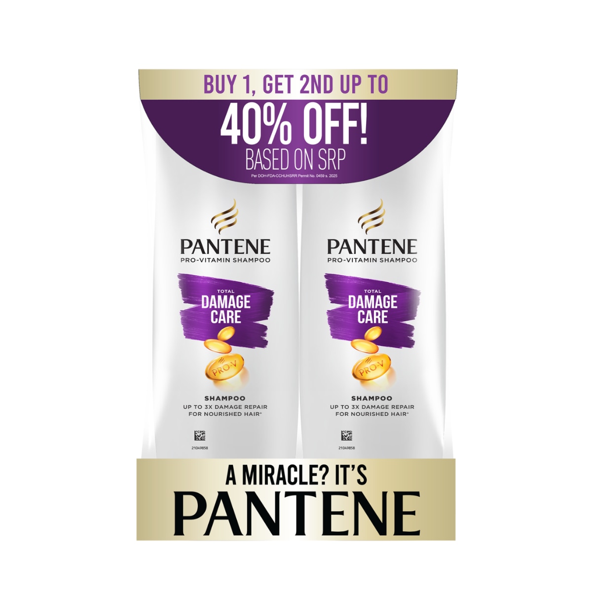 PANTENE Shampoo Total Damage Care Bundle 170ml image