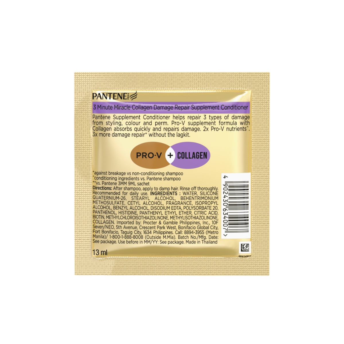 PANTENE 3 Minute Miracle Collagen Repair Conditioner 12ml