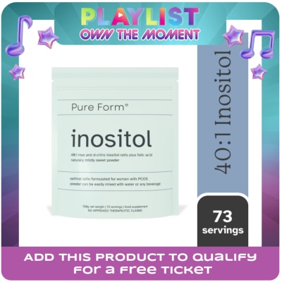 PURE FORM - PURE FORM Inositol 40:1 Myo and D-chiro Folic Acid Naturally Mildly Sweet Powder 150g