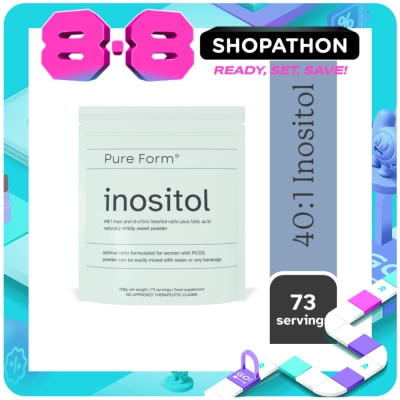 PURE FORM - PURE FORM Inositol 40:1 Myo and D-chiro Folic Acid Naturally Mildly Sweet Powder 150g image