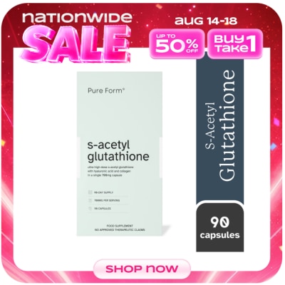 PURE FORM - PURE FORM S-Acetyl Glutathione with Hyaluronic Acid and Collagen Capsule image