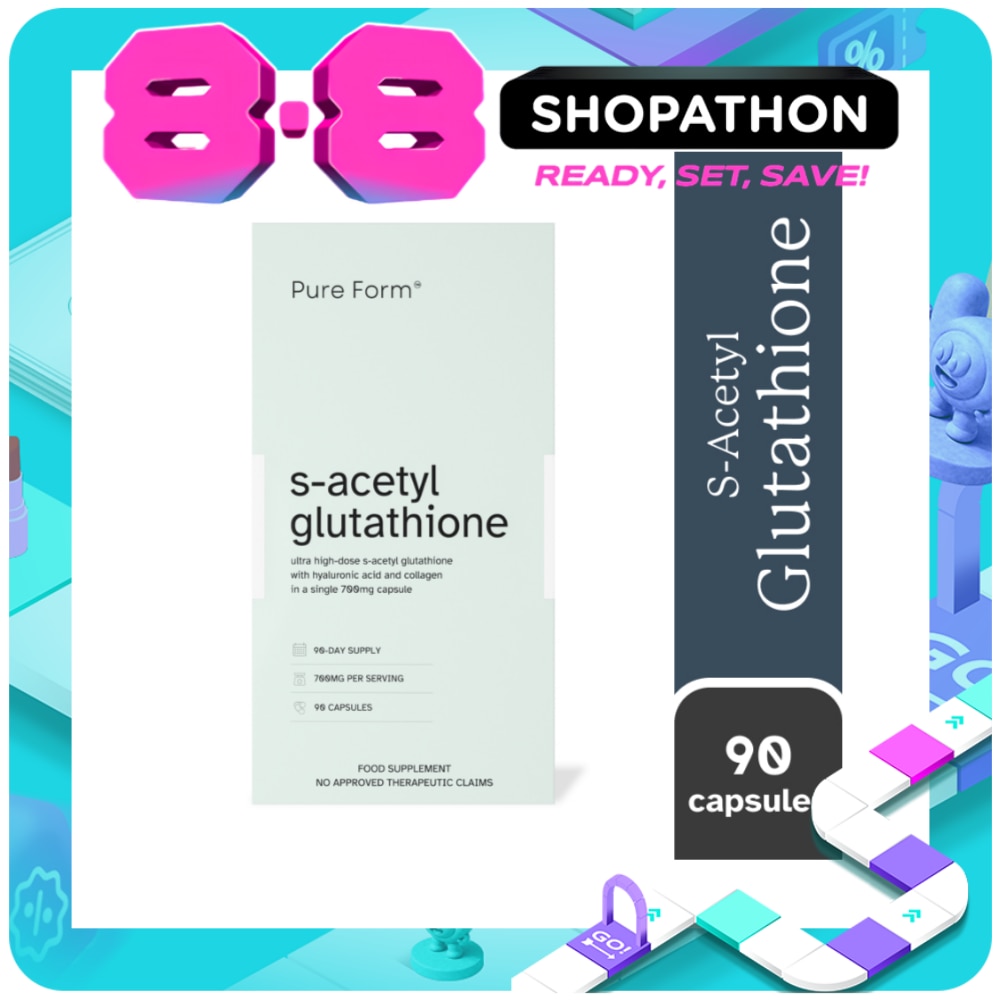 PURE FORM S-Acetyl Glutathione with Hyaluronic Acid and Collagen Capsule