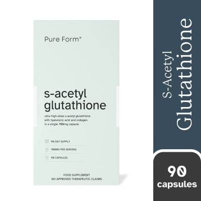 PURE FORM PURE FORM S-Acetyl Glutathione with Hyaluronic Acid and Collagen Capsule