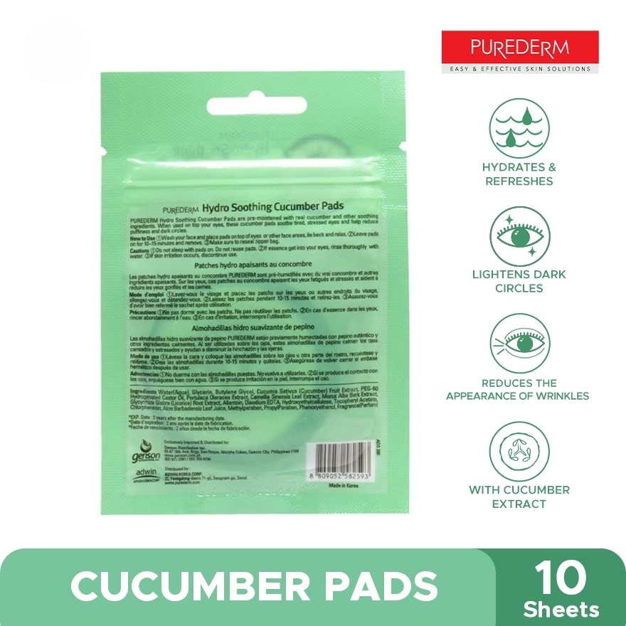 Hydro Soothing Ccumber Pads 10s