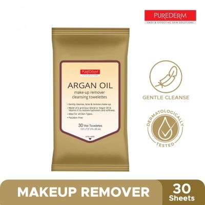 PUREDERM Make Up Remover Cleansing Tissue Argan Oil 30sheets