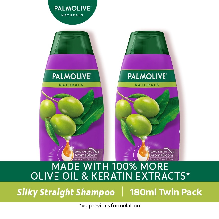 Naturals Silky Straight with Keratin Shampoo 180ml Twin Bottle