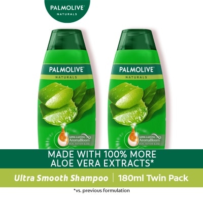 PALMOLIVE Naturals Ultra Smooth Shampoo 180ml Twin Bottle