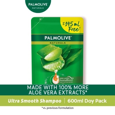 PALMOLIVE Naturals Ultra Smooth Shampoo Aloe Vera Refill Pack 600mL