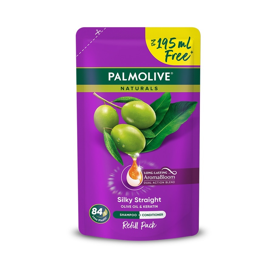 Palmolive Naturals Silky Straight Shampoo 600mL Doy Pack image