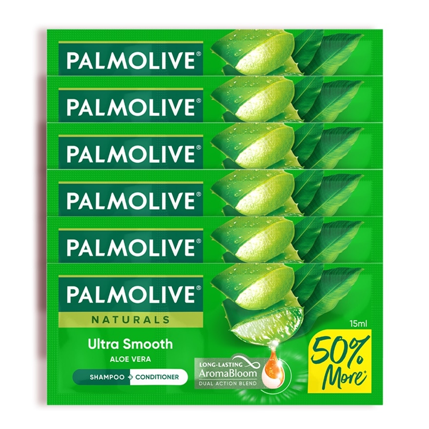 Palmolive Naturals Ultra Smooth Shampoo 15mL Triple Sachet Pack of 6 image