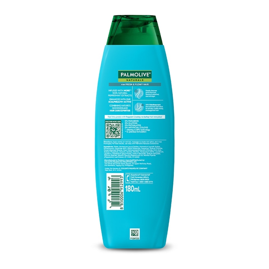 Palmolive Naturals Cool & Fresh Shampoo 180mL
