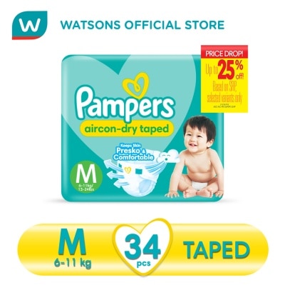 PAMPERS Baby Dry Taped Value Diaper Medium 34s