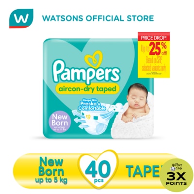 PAMPERS Baby Dry Taped Value Diaper New Born 40s