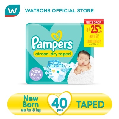 PAMPERS Baby Dry Taped Value Diaper New Born 40s