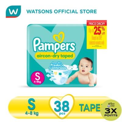 PAMPERS Baby Dry Taped Value Diaper Small 38s