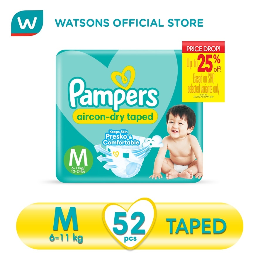 Baby Dry Taped Jumbo Diaper Medium 52s