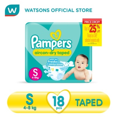 PAMPERS Baby Dry Taped Economy Diaper Small 18s