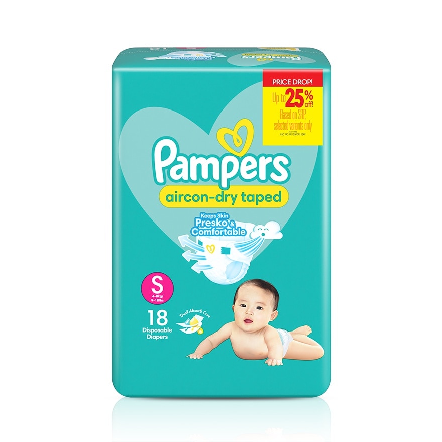 Baby Dry Taped Economy Diaper Small 18s