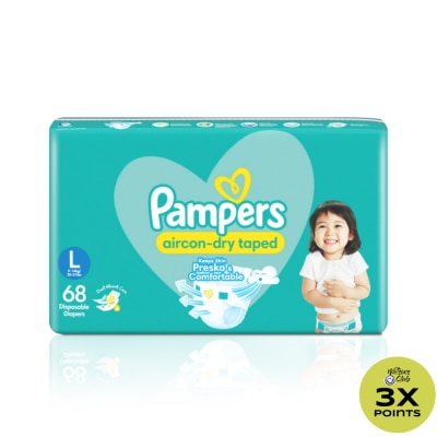 PAMPERS Baby Dry Taped Diaper Large 68s