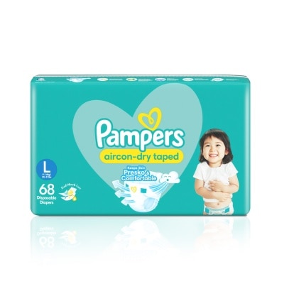 PAMPERS Baby Dry Taped Diaper Large 68s