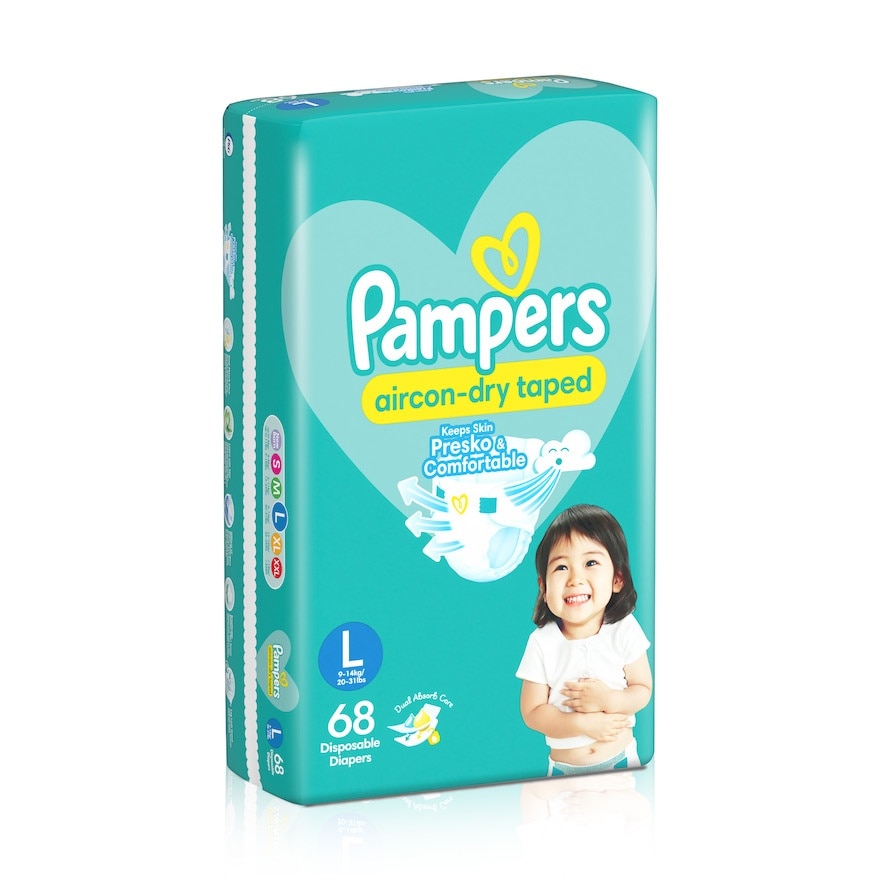 Baby Dry Taped Diaper Large 68s