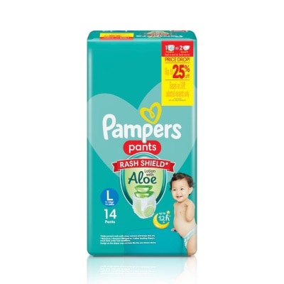 PAMPERS Baby Dry Pants Economy Diaper Large 14s Promo Pack