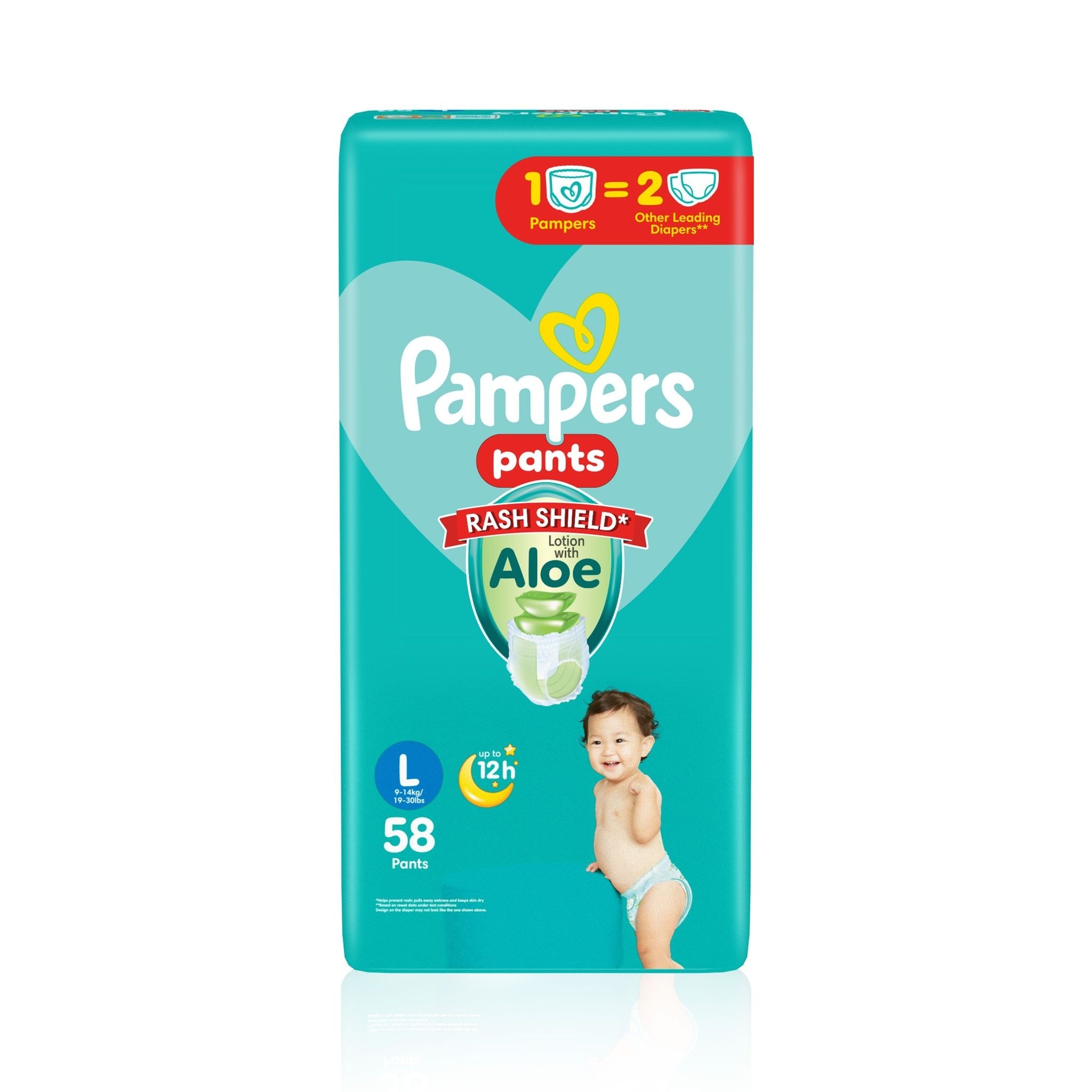 PAMPERS, PAMPERS Baby Dry Pants Super Jumbo Diaper Large 58s Promo