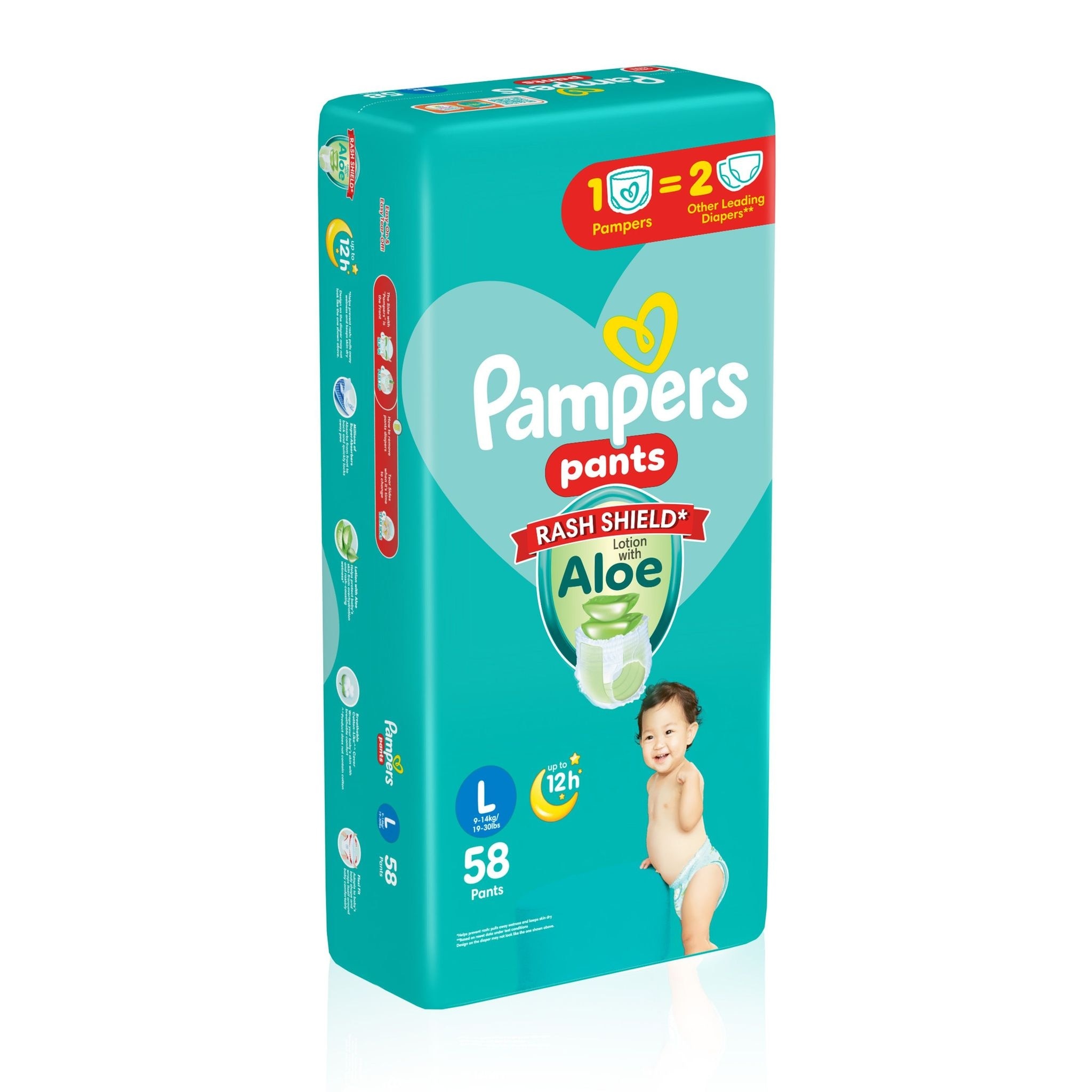 PAMPERS Baby Dry Pants Super Jumbo Diaper Large 58s Promo Pack