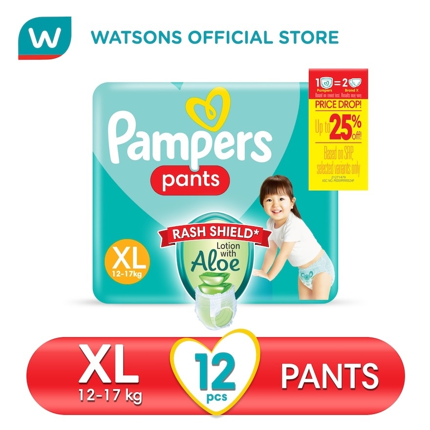 PAMPERS Baby Dry Pants Economy Diaper XL 12s Promo Pack