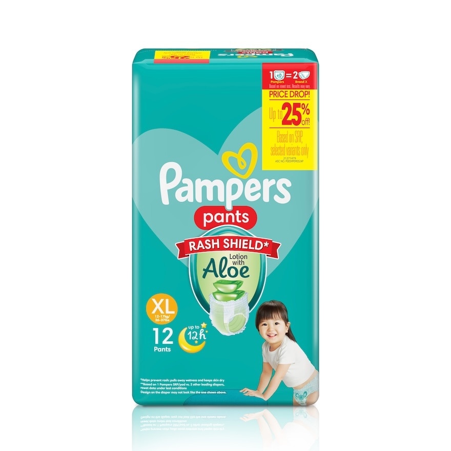 PAMPERS Baby Dry Pants Economy Diaper XL 12s Promo Pack