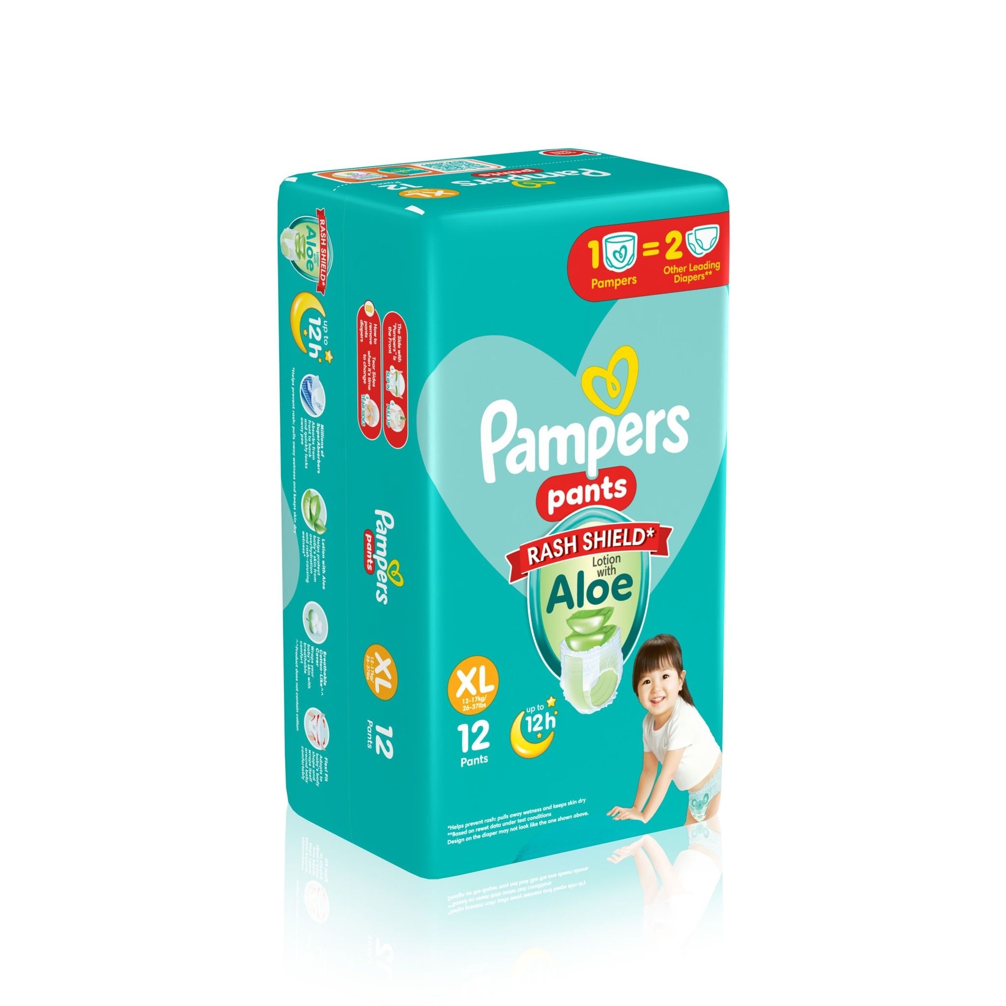 PAMPERS Baby Dry Pants Economy Diaper XL 12s Promo Pack