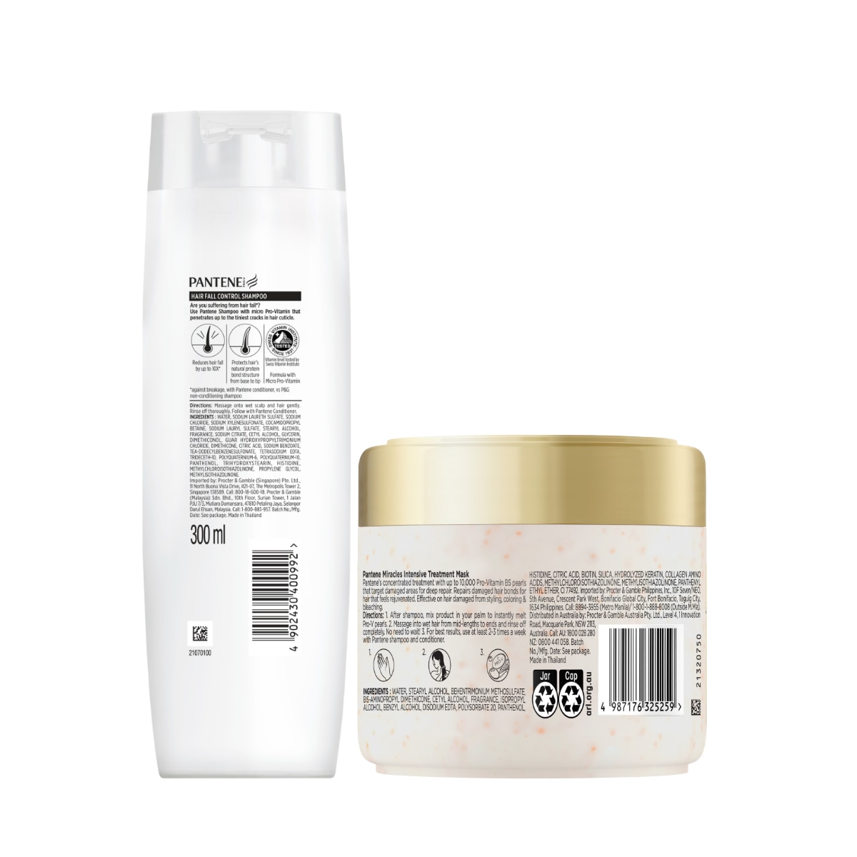 PANTENE Hair Fall Control Duo Shampoo & Treatment 330ml x 300ml